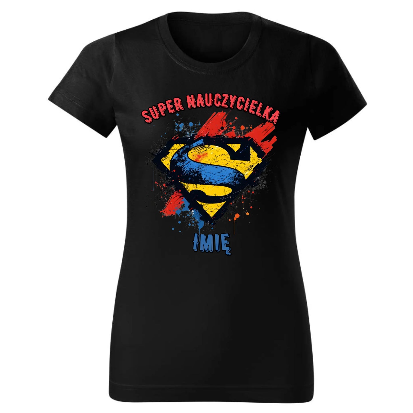 Super nauczycielka | Koszulka damska z imieniem na prezent dla nauczycielki N27 - StoryCups.pl