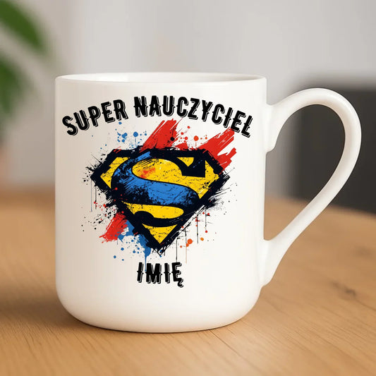 Super nauczyciel | Kubek elegant z imieniem na prezent dla nauczyciela N28 - StoryCups.pl