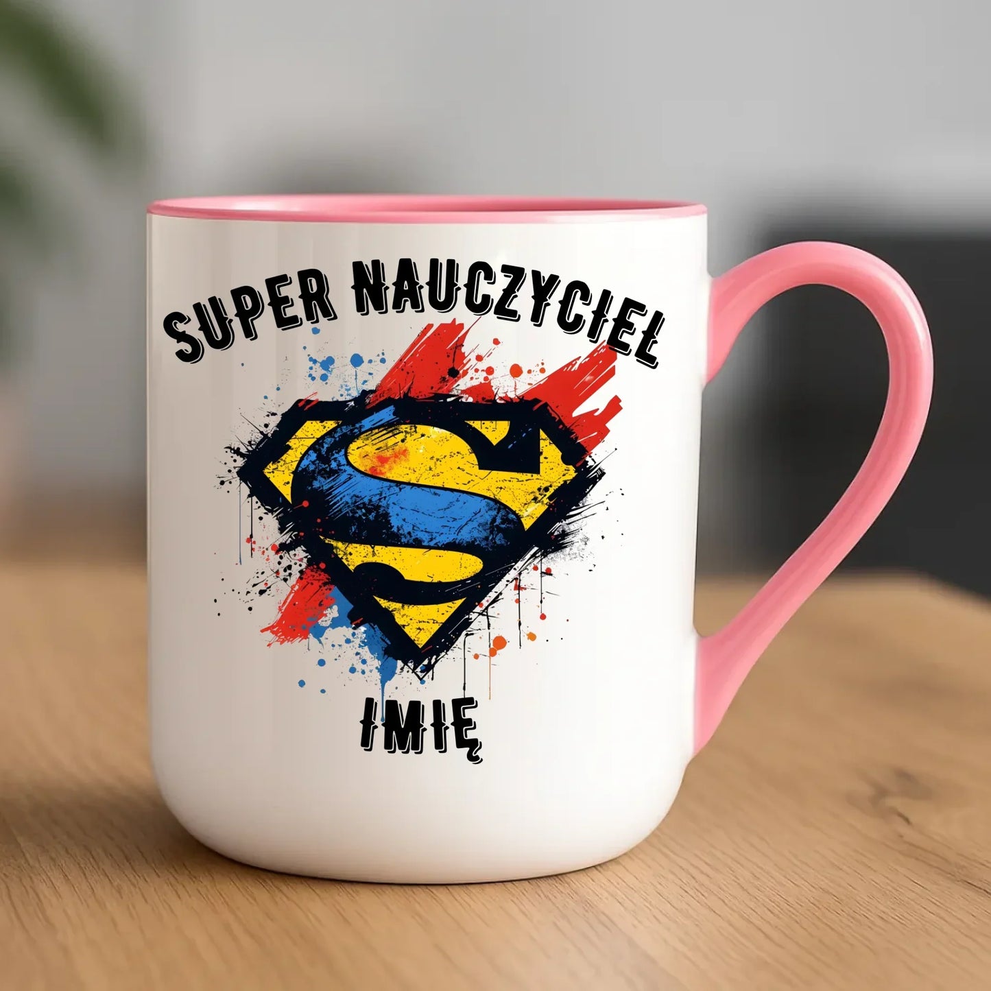 Super nauczyciel | Kubek elegant z imieniem na prezent dla nauczyciela N28 - StoryCups.pl
