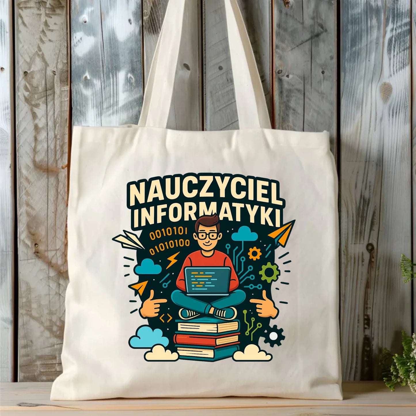 Bawełniana torba prezent dla nauczyciela NAUCZYCIEL WYCHOWAWCA PRZEDSZKOLANKA