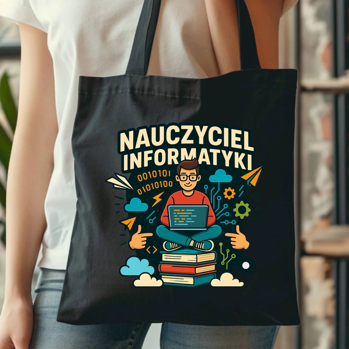 Bawełniana torba prezent dla nauczyciela NAUCZYCIEL WYCHOWAWCA PRZEDSZKOLANKA