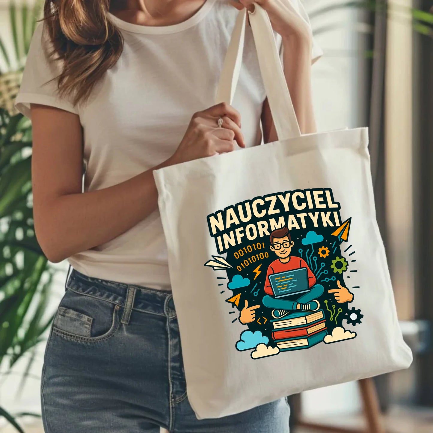 Bawełniana torba prezent dla nauczyciela NAUCZYCIEL WYCHOWAWCA PRZEDSZKOLANKA