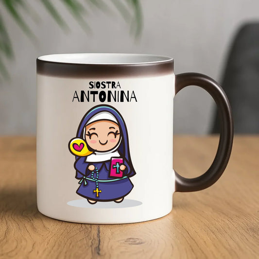 Siostra zakonna | Kubek magiczny z imieniem na prezent N30 - StoryCups.pl