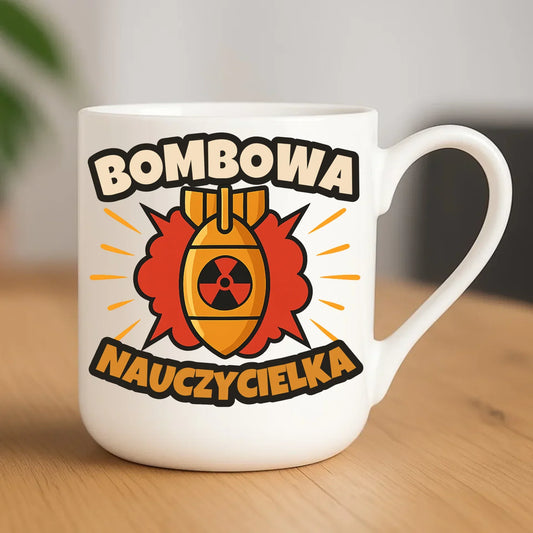 Bombowa nauczycielka | Kubek elegant prezent dla nauczycielki N34 - StoryCups.pl