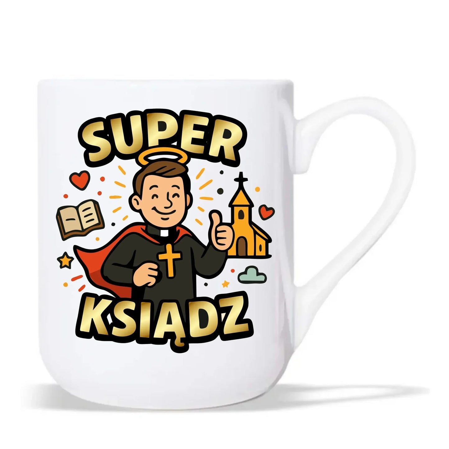 Super ksiądz | Kubek elegant prezent dla księdza N37 - StoryCups.pl