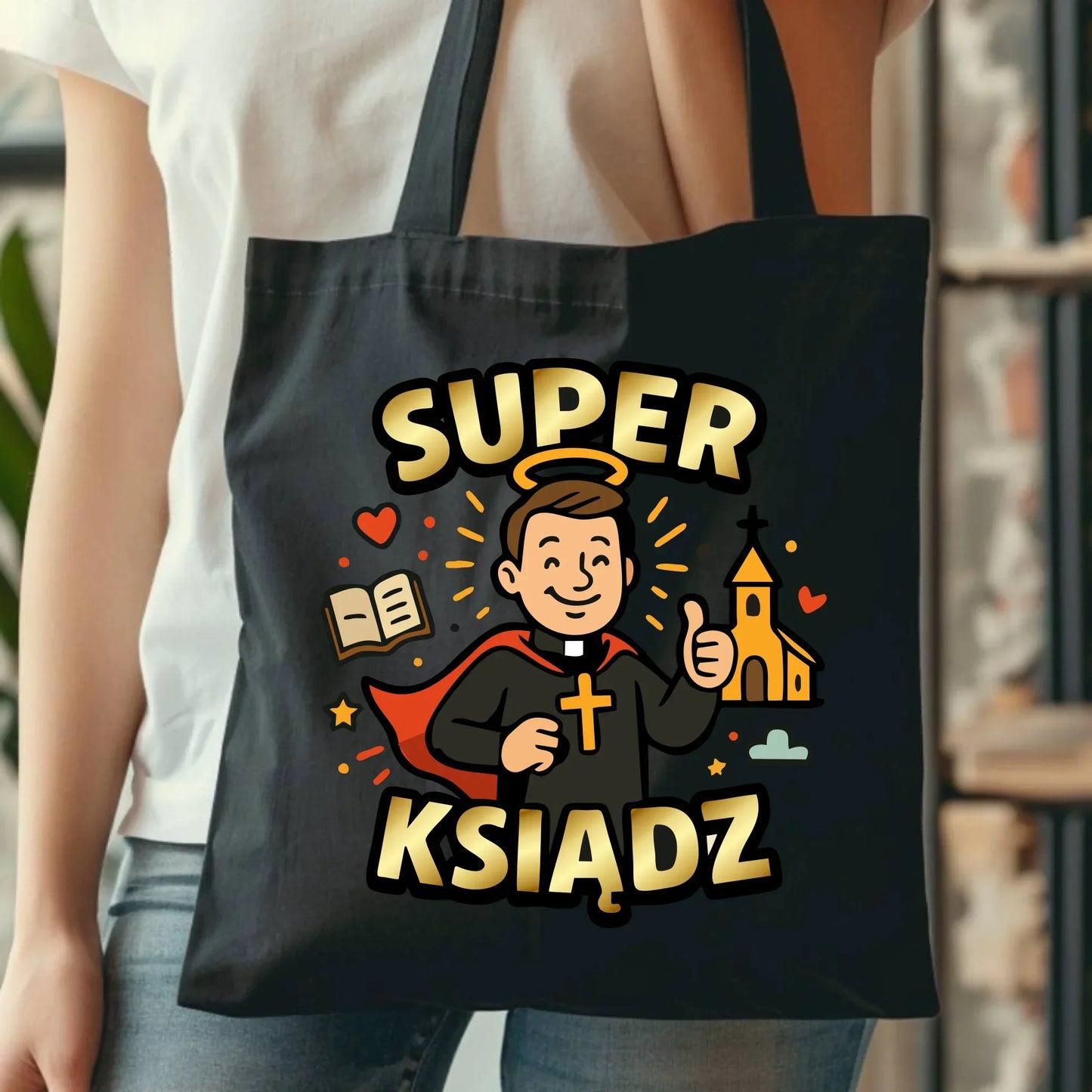 Super ksiądz | Torba prezent dla księdza N37 - StoryCups.pl