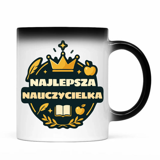 Najlepsza nauczycielka | Kubek magiczny prezent dla nauczycielki N38 - StoryCups.pl