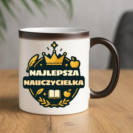 Najlepsza nauczycielka | Kubek magiczny prezent dla nauczycielki N38 - StoryCups.pl