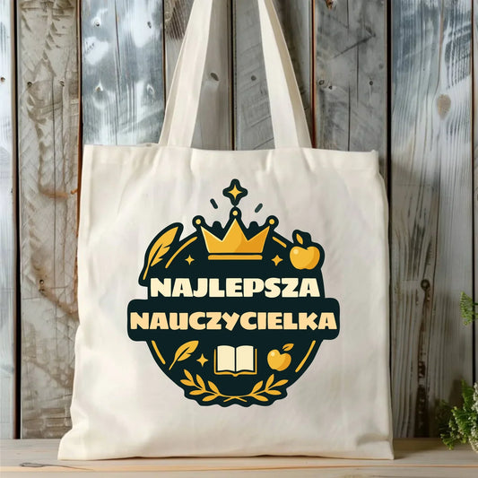 Najlepsza nauczycielka | Torba prezent dla nauczycielki N38 - StoryCups.pl