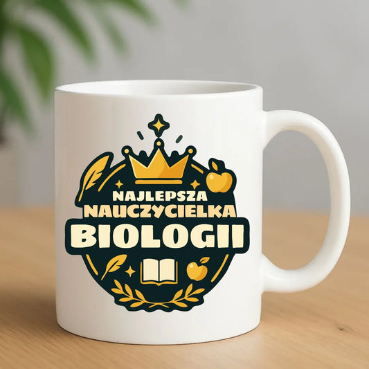 Najlepsza nauczycielka biologii | Kubek prezent dla nauczycielki N39 - StoryCups.pl