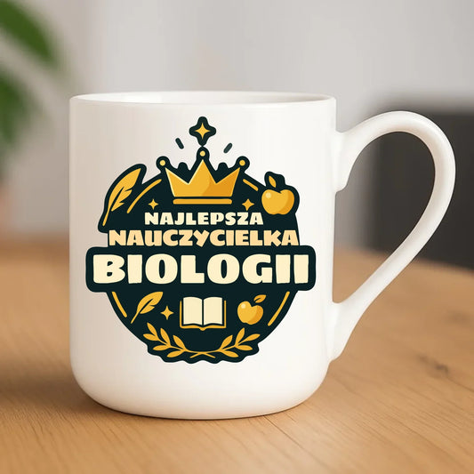 Najlepsza nauczycielka biologii | Kubek elegant prezent dla nauczycielki N39 - StoryCups.pl