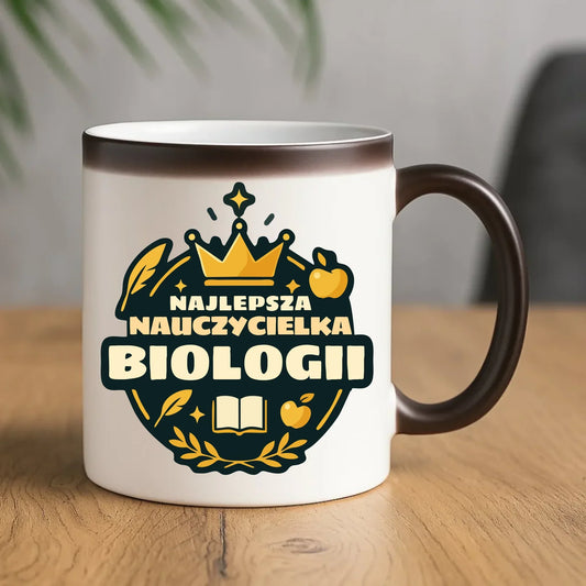 Najlepsza nauczycielka biologii | Kubek magiczny prezent dla nauczycielki N39 - StoryCups.pl