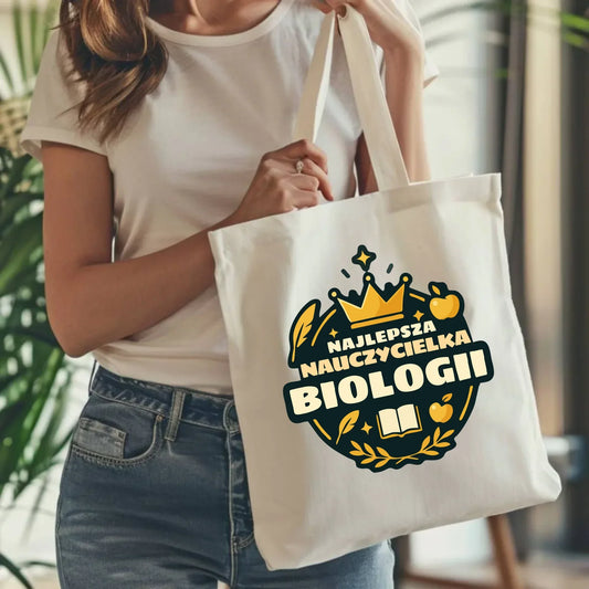 Najlepsza nauczycielka biologii | Torba prezent dla nauczycielki N39 - StoryCups.pl