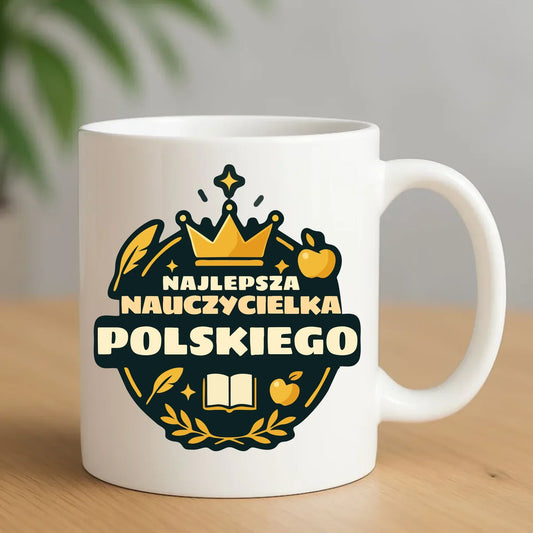 Najlepsza nauczycielka języka polskiego | Kubek prezent dla polonistki N41 - StoryCups.pl