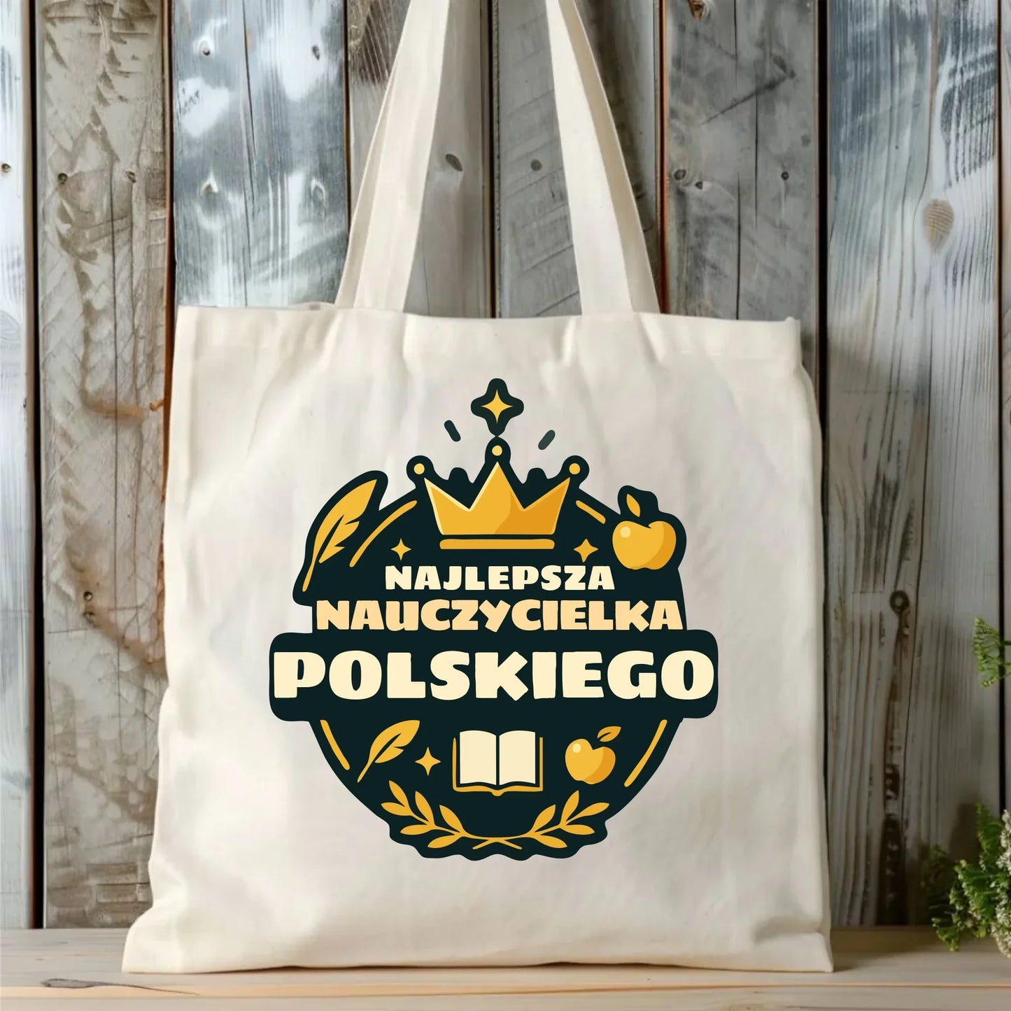 Najlepsza nauczycielka języka polskiego | Torba prezent dla polonistki N41 - StoryCups.pl