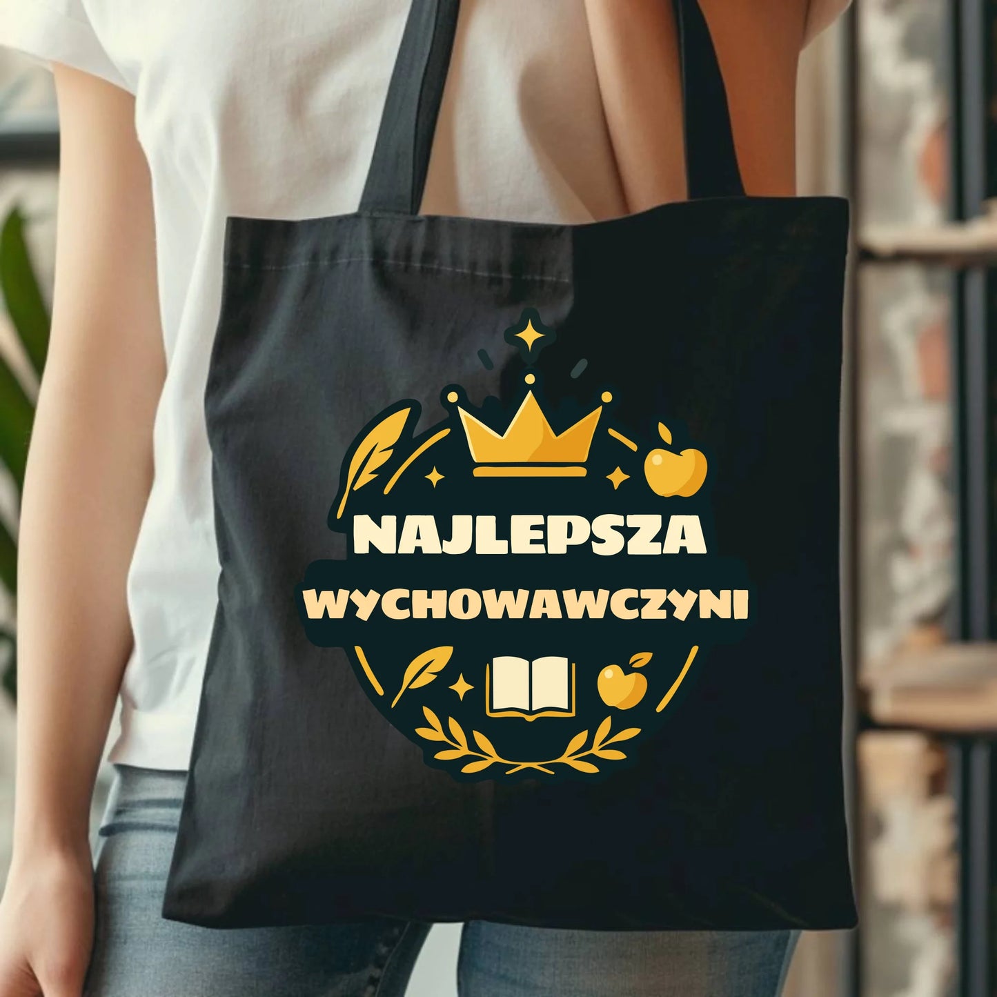 Bawełniana torba prezent dla nauczyciela NAUCZYCIEL WYCHOWAWCA PRZEDSZKOLANKA