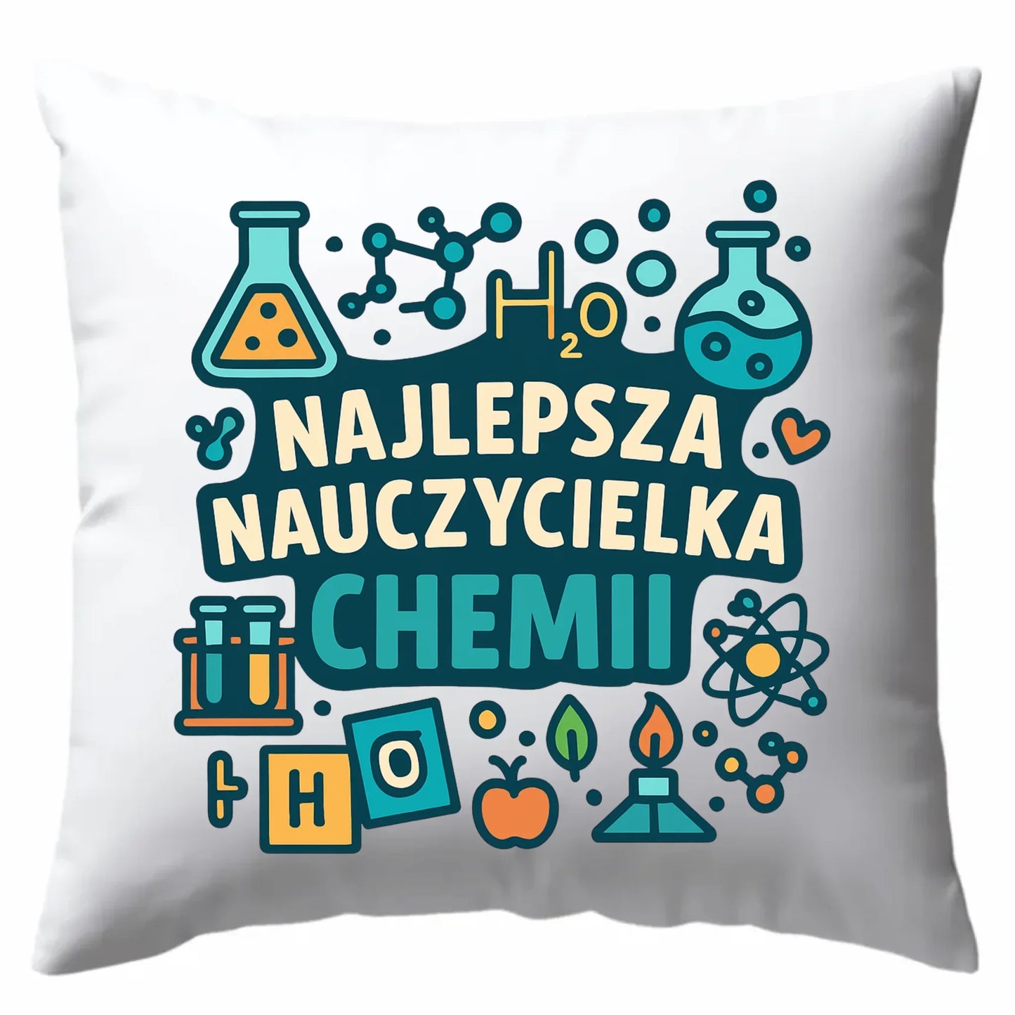 Najlepsza nauczycielka chemii | Poduszka prezent dla nauczycielki N44 - StoryCups.pl