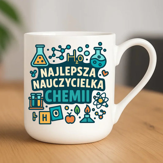 Najlepsza nauczycielka chemii | Kubek elegant prezent dla nauczycielki N44 - StoryCups.pl