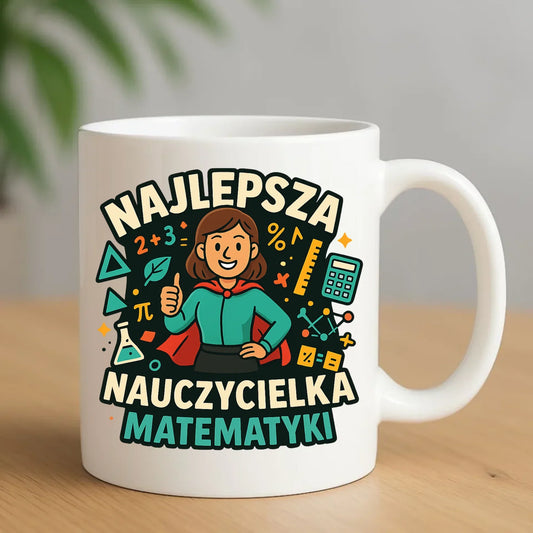 Najlepsza nauczycielka matematyki | Kubek prezent nauczyciel N46 - StoryCups.pl