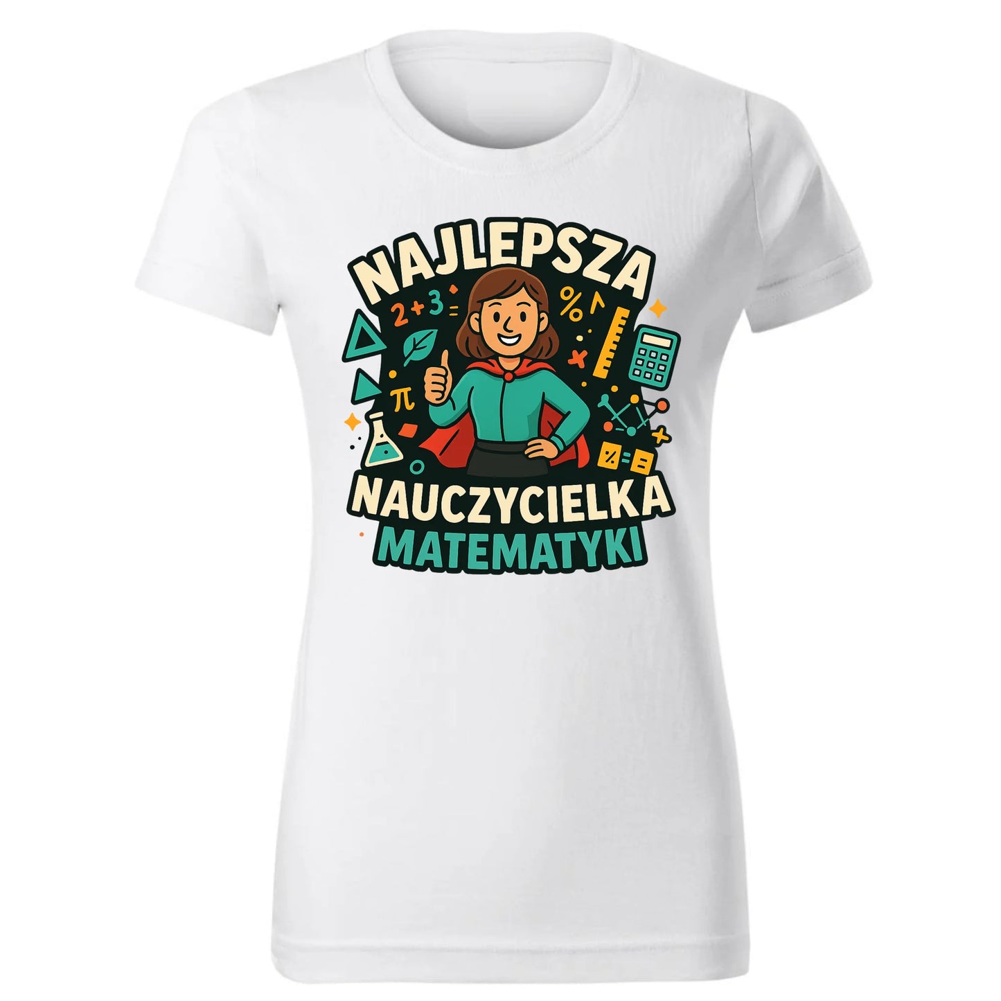 Najlepsza nauczycielka matematyki | Koszulka damska prezent dla nauczycielki N46 - StoryCups.pl