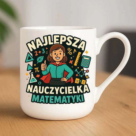 Najlepsza nauczycielka matematyki | Kubek elegant prezent nauczyciel N46 - StoryCups.pl