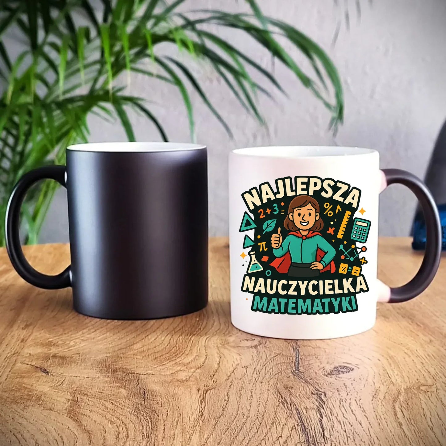 Najlepsza nauczycielka matematyki | Kubek magiczny prezent nauczyciel N46 - StoryCups.pl