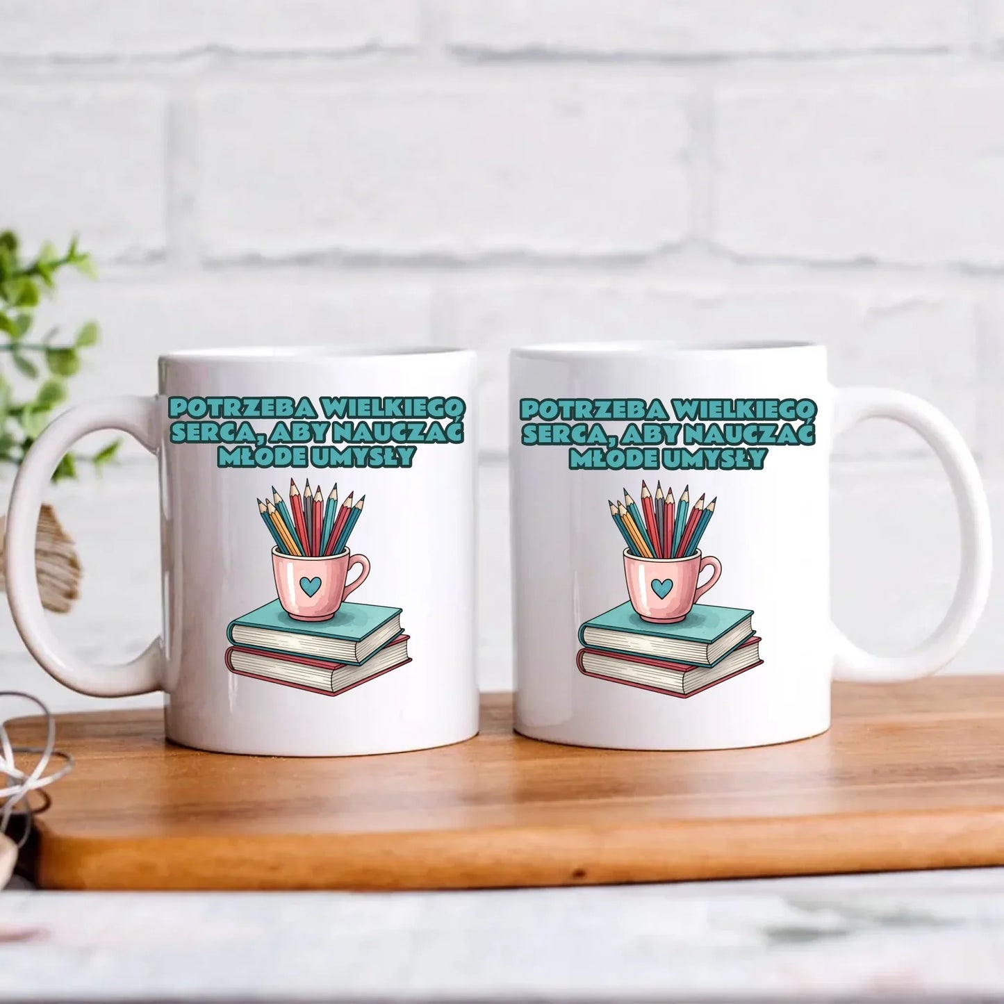 Potrzeba wielkiego serca, by nauczać młode umysły | Kubek dla nauczyciela N13 - StoryCups.pl