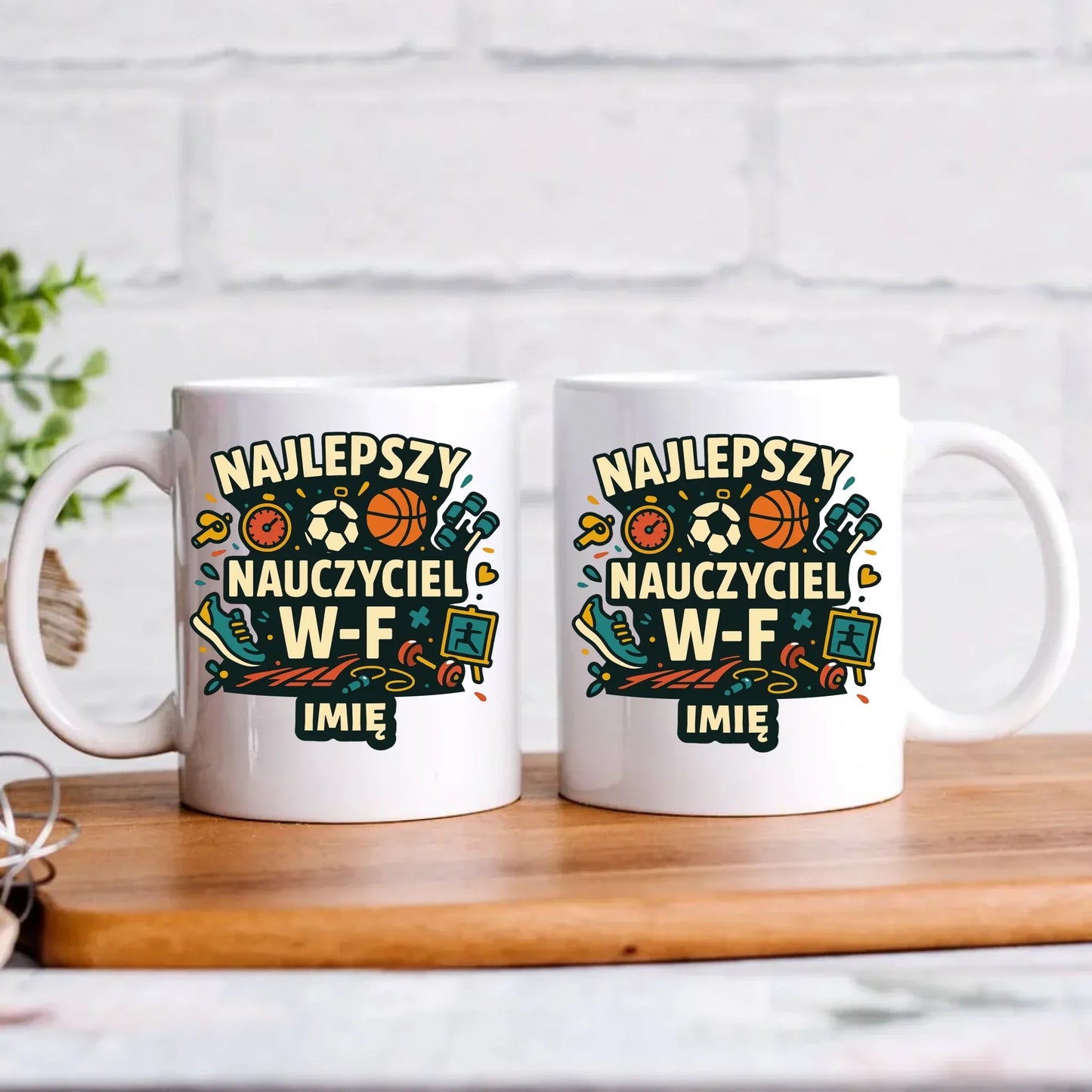 Najlepszy nauczyciel W-F | Kubek prezent dla nauczyciela wychowania fizycznego N50 - StoryCups.pl
