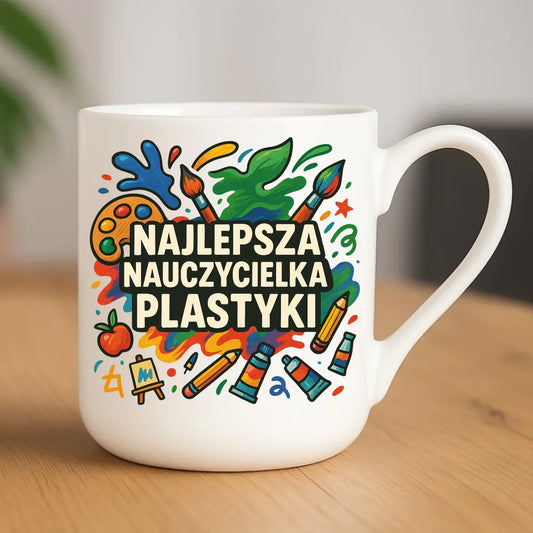 Najlepsza nauczycielka plastyki | Kubek elegant prezent dla nauczycielki N49 - StoryCups.pl
