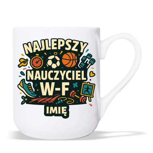 Najlepszy nauczyciel W-F | Kubek elegant prezent dla nauczyciela wychowania fizycznego N50 - StoryCups.pl