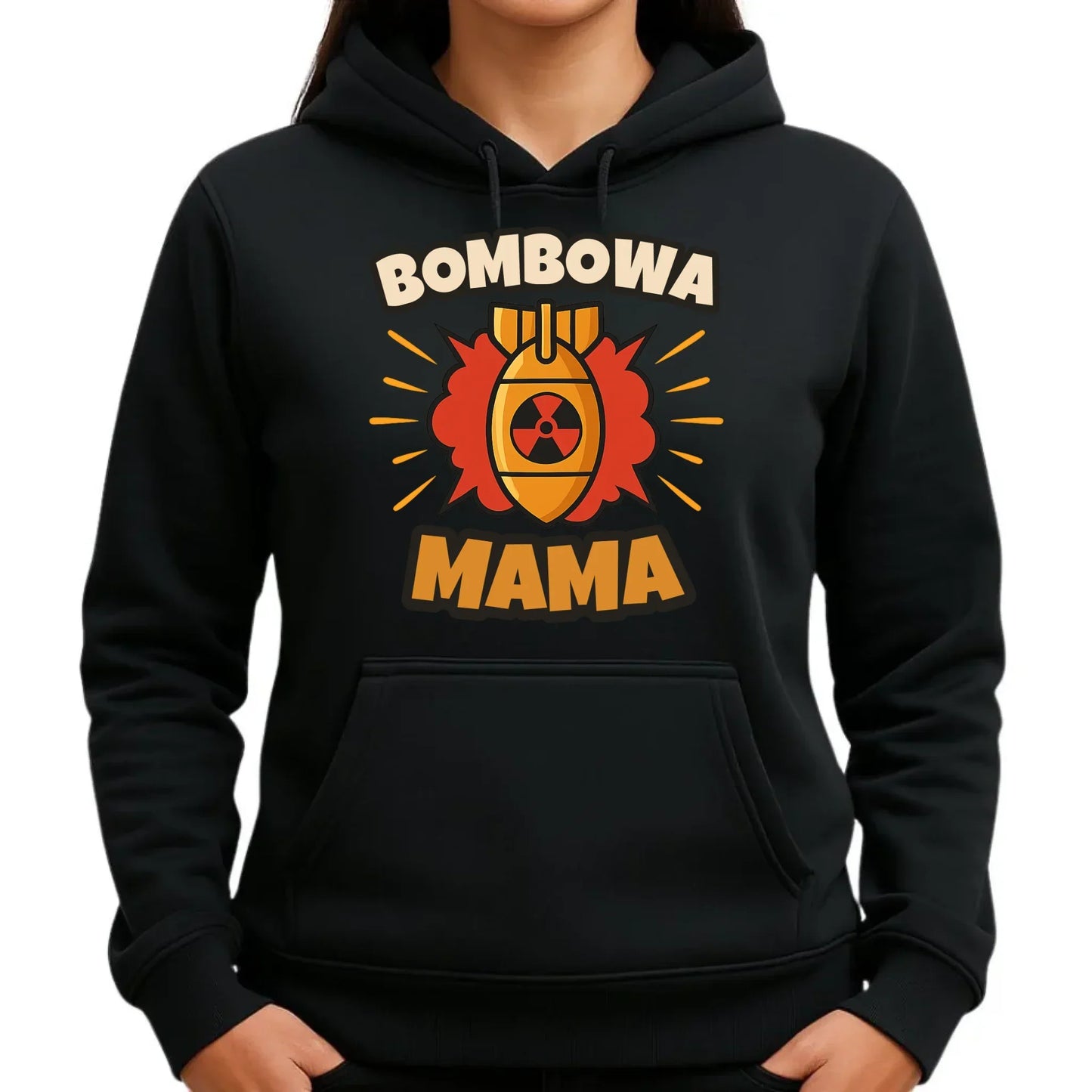 Bombowa mama | Bluza damska z kapturem dla mamy prezent na Dzień Matki DM02 - StoryCups.pl