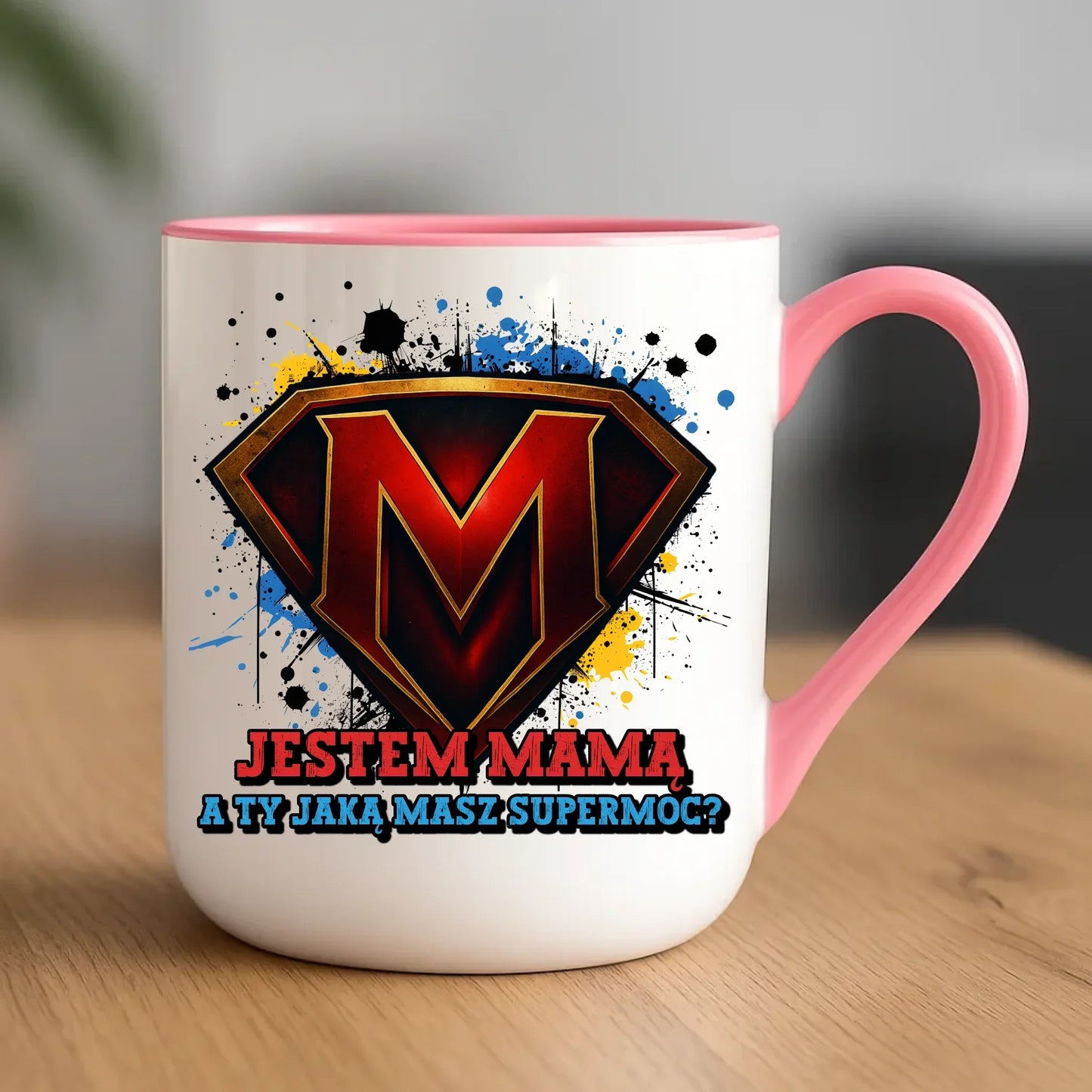 Jestem mamą, a Ty jaką masz super moc? | Kubek elegant prezent dla mamy DM04 - StoryCups.pl