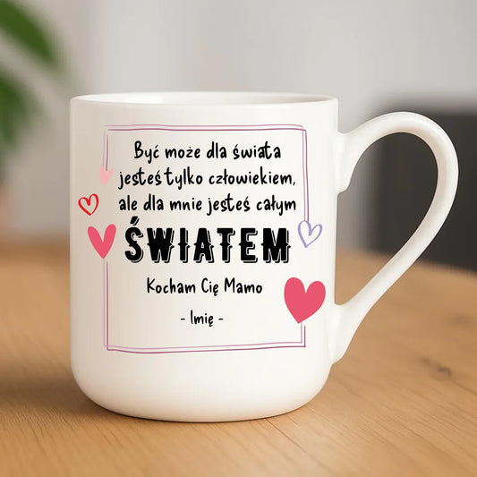 Mamo jesteś całym światem | Kubek elegant prezent dla mamy DM06 - StoryCups.pl