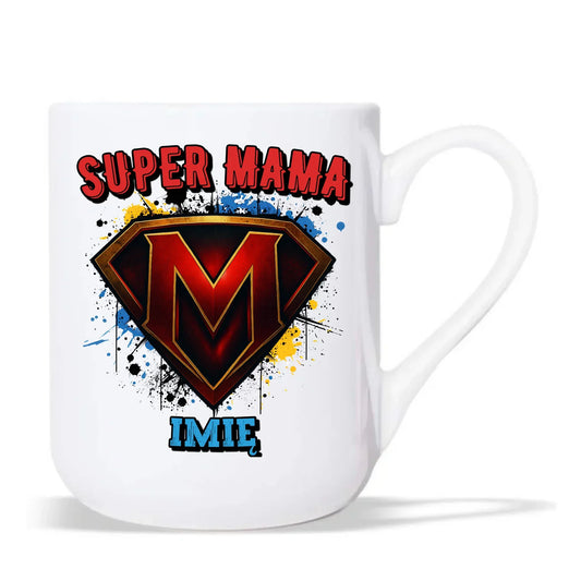 Super mama imię | Kubek elegant prezent na Dzień Matki DM07 - StoryCups.pl