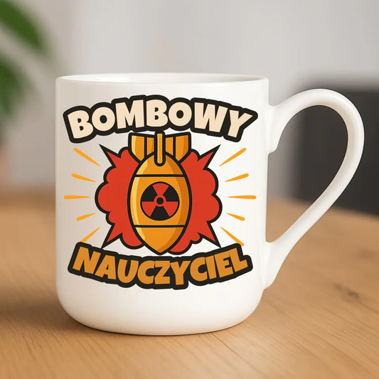 Bombowy nauczyciel | Kubek elegant prezent dla nauczyciela N36 - StoryCups.pl
