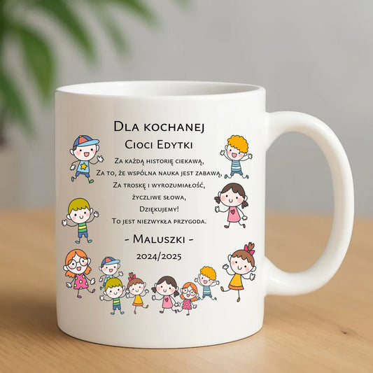 Podziękowanie od przedszkolaków | Kubek dla nauczyciela N07 - StoryCups.pl