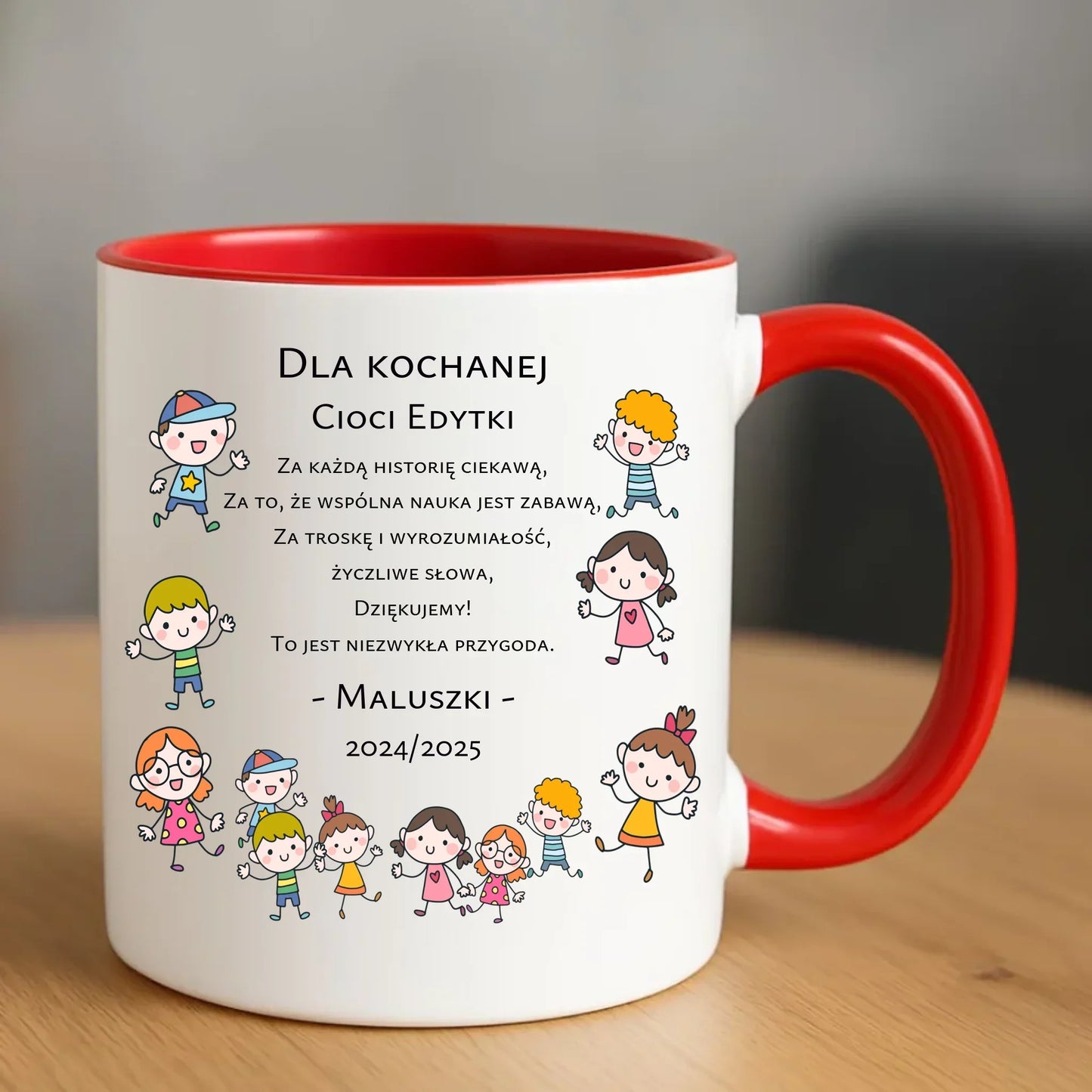 Podziękowanie od przedszkolaków | Kubek dla nauczyciela N07 - StoryCups.pl