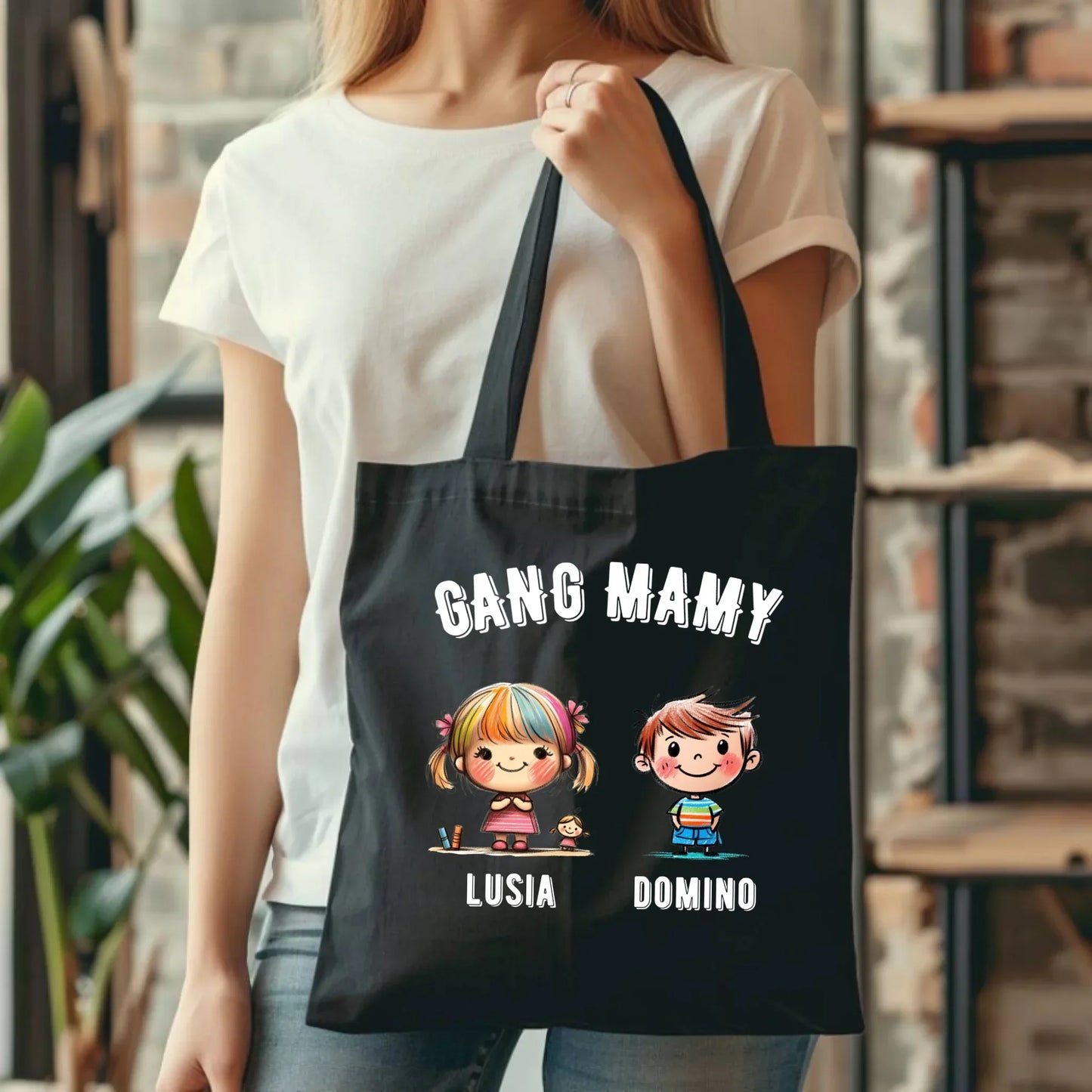 Gang Mamy imiona dzieci | Torba prezent na Dzień Matki DM09 - StoryCups.pl
