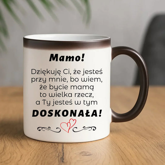Mamo jesteś doskonała | Kubek magiczny prezent dla mamy DM10 - StoryCups.pl
