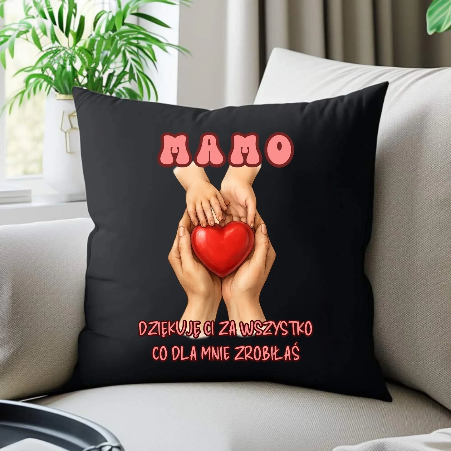 Dziękuję Ci | Poduszka dekoracyjna prezent dla mamy DM11 - StoryCups.pl