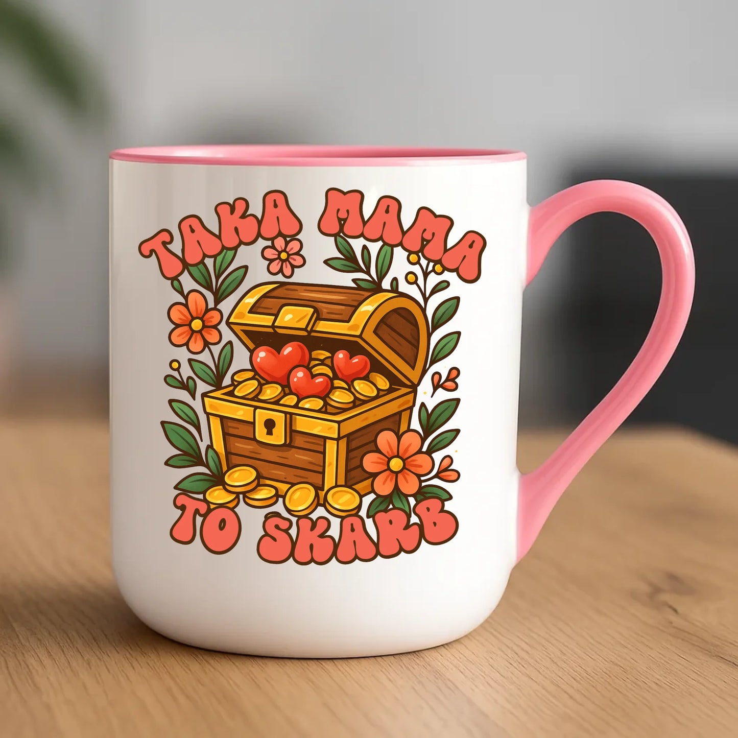 Personalizowany kubek dla mamy upominek na Dzień Mamy - różowy