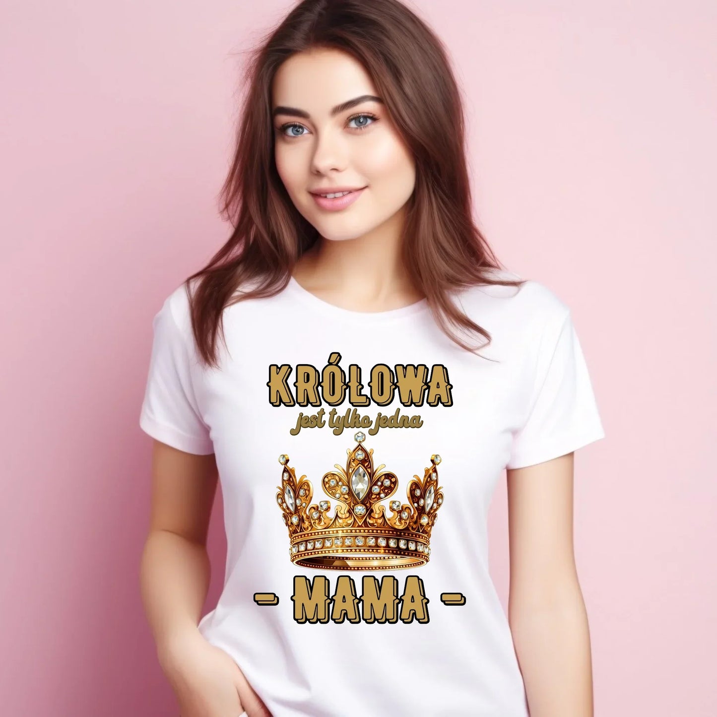 Królowa jest tylko jedna | Koszulka damska prezent dla mamy DM13 - StoryCups.pl