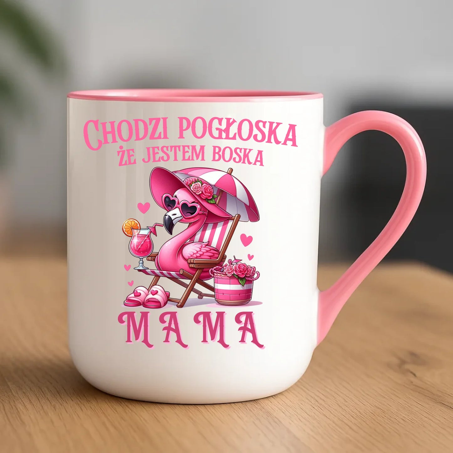 Personalizowany kubek dla mamy upominek na Dzień Mamy - różowy