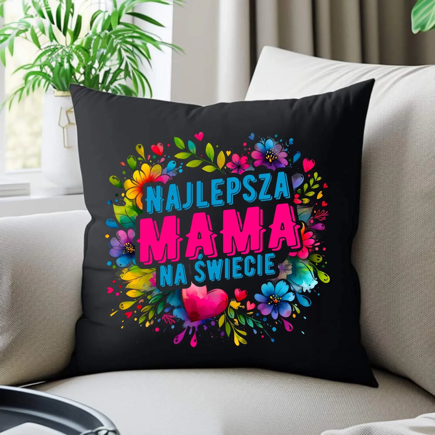 Najlepsza mama | Poduszka dekoracyjna dla mamy DM15 - StoryCups.pl