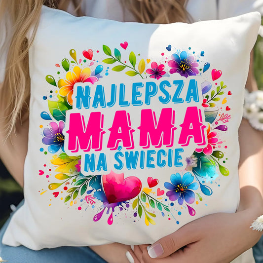 Najlepsza mama | Poduszka prezent dla mamy DM15 - StoryCups.pl