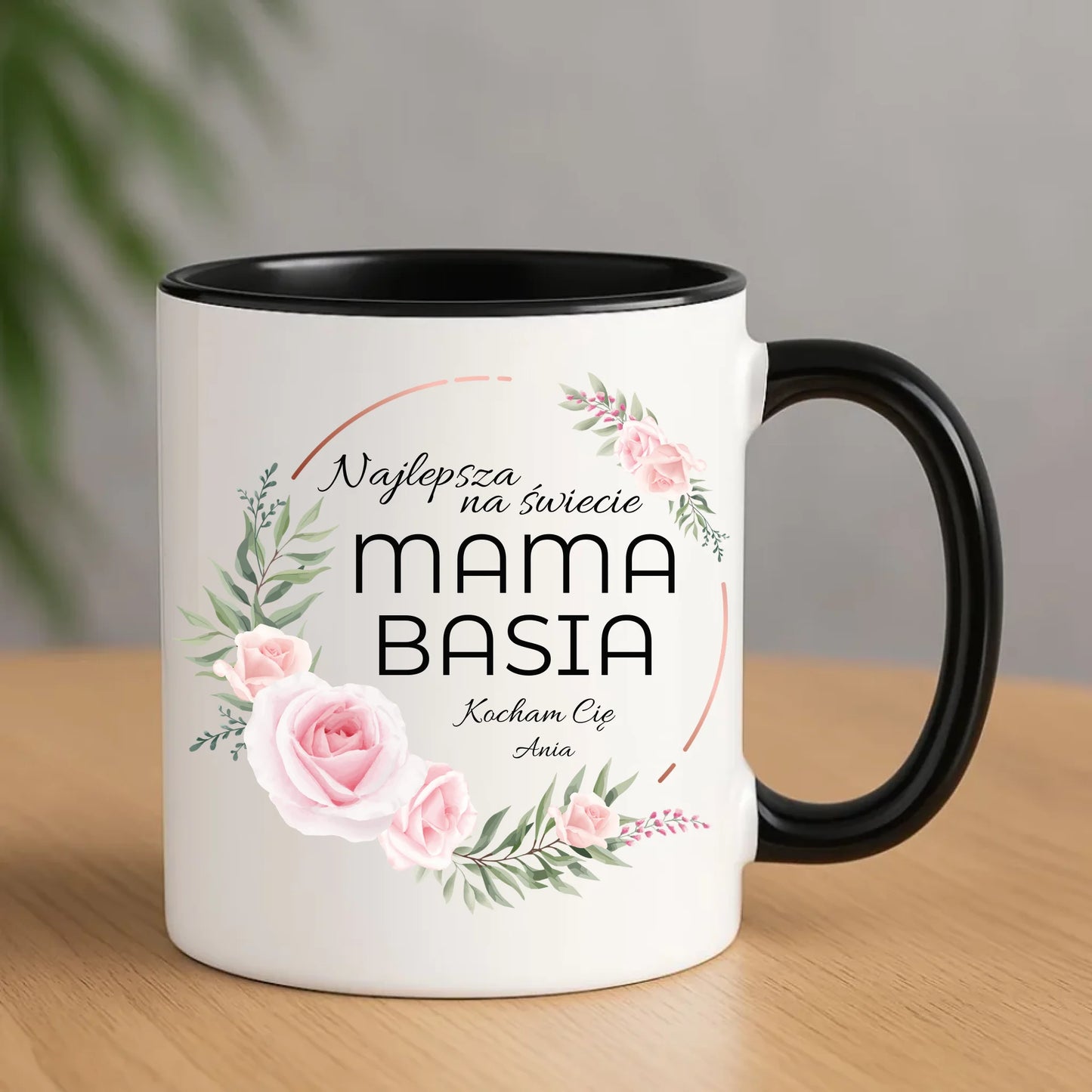 Kubek dla mamy prezent na Dzień Mamy - czarny