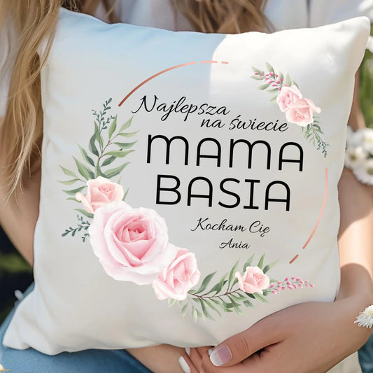 Najlepsza mama na świecie | Poduszka prezent na Dzień Matki DM17 - StoryCups.pl
