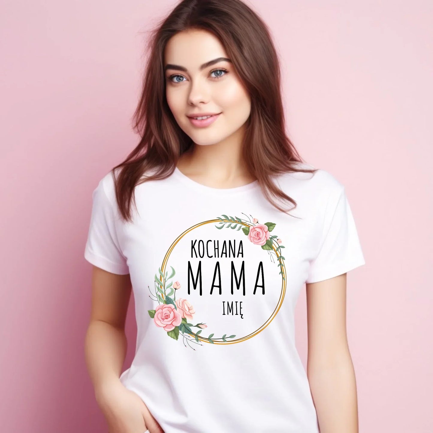 Kochana mama imię | Koszulka damska prezent dla mamy DM20 - StoryCups.pl