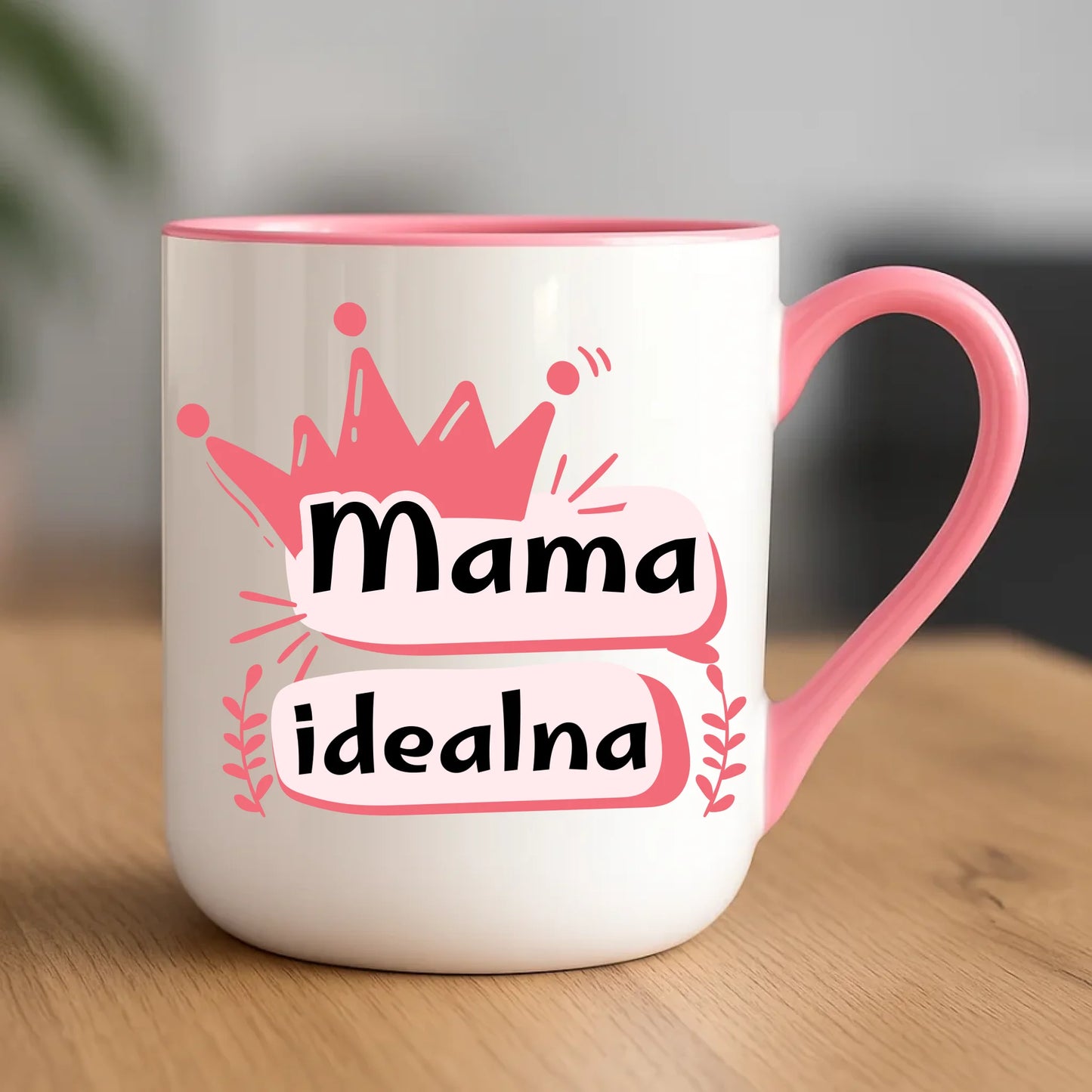 Personalizowany kubek dla mamy upominek na Dzień Mamy - różowy