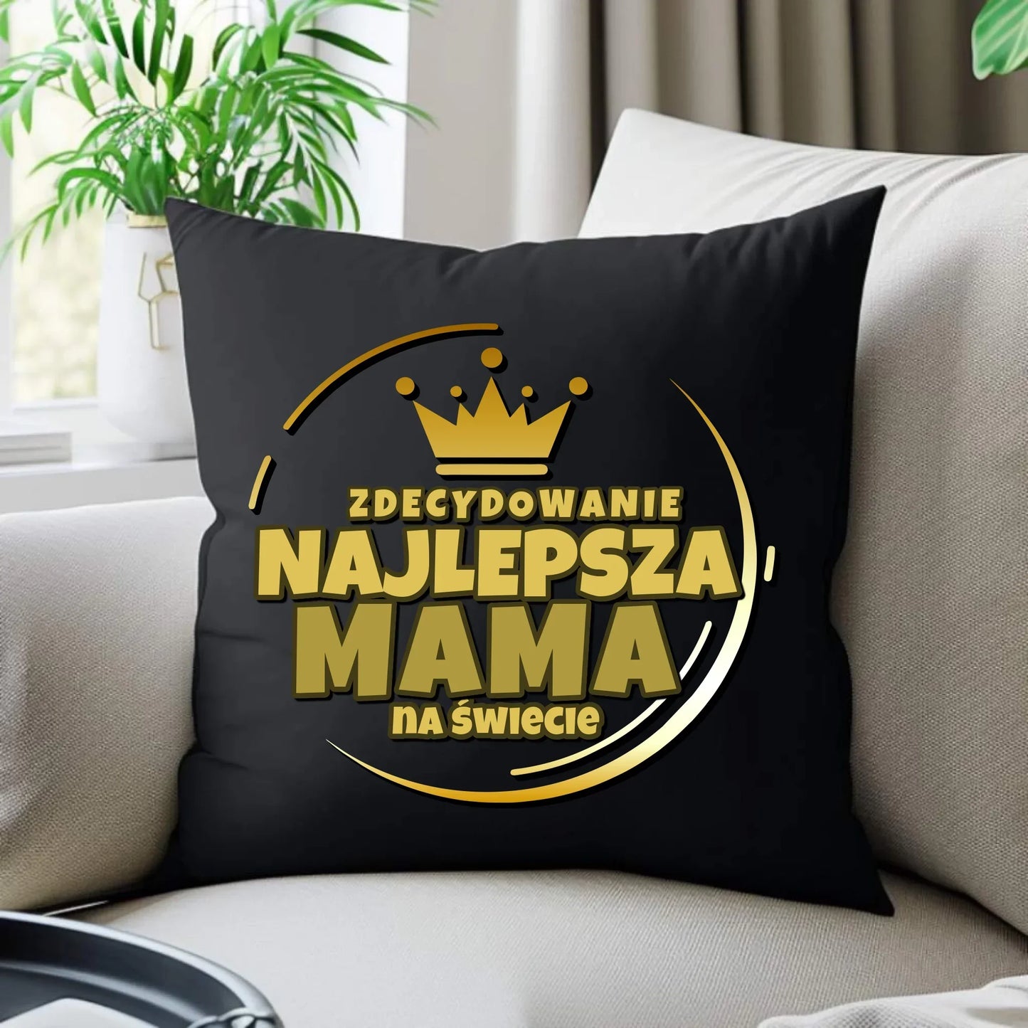 Zdecydowanie najlepsza mama | Poduszka dekoracyjna prezent dla mamy DM25 - StoryCups.pl